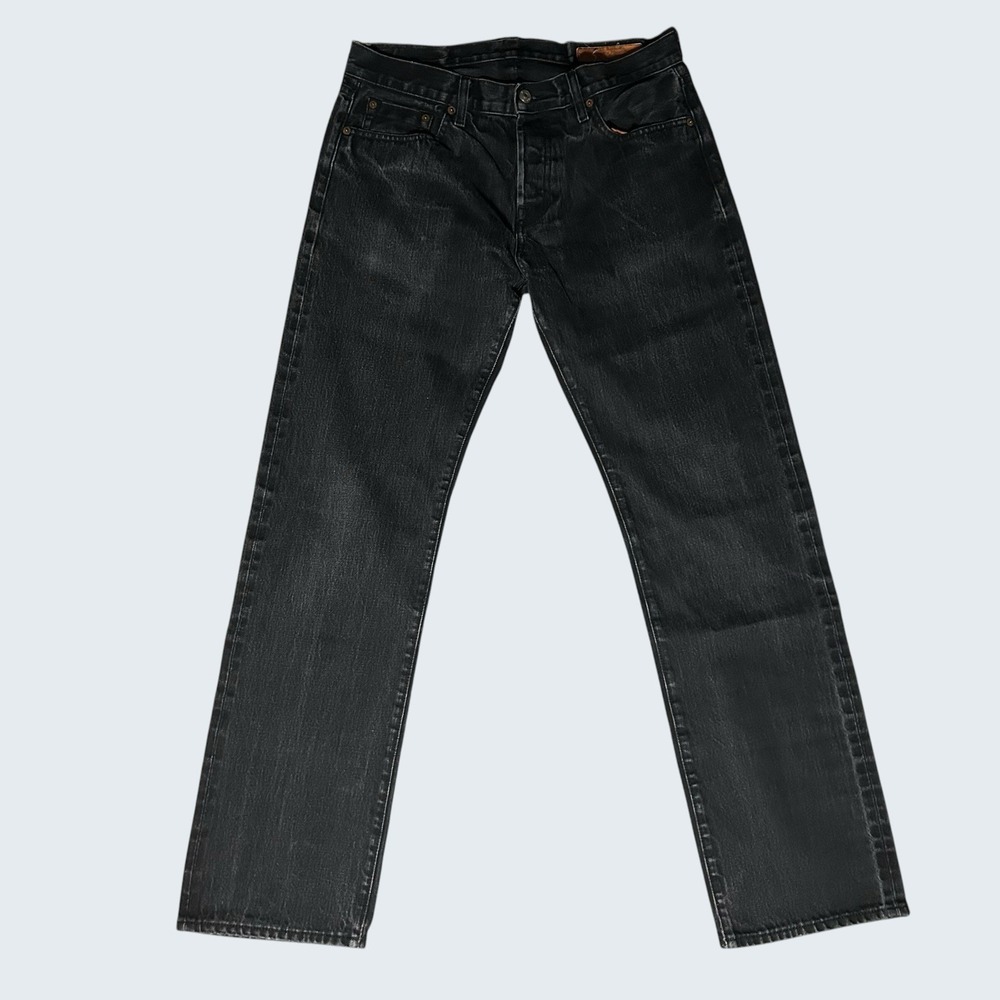 Jean Shop Men's 32x31 Rocker Staright Selvedge Black Denim Jeans Fade Wash